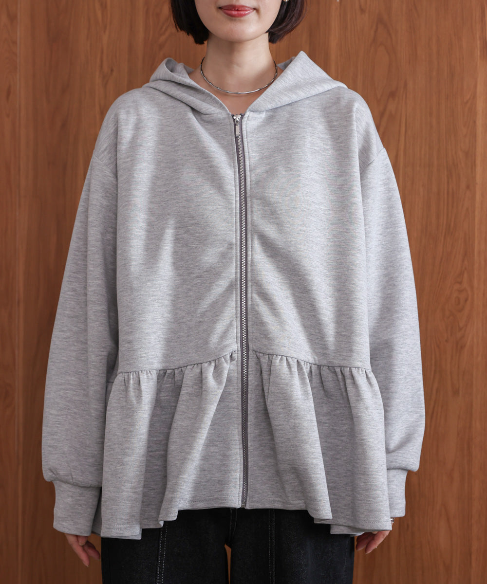 【WEB限定】ペプラムフレアパーカー