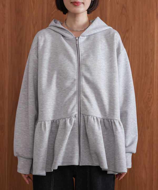 【WEB限定】ペプラムフレアパーカー