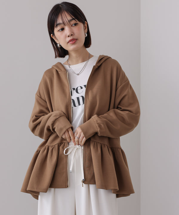 【WEB限定】ペプラムフレアパーカー