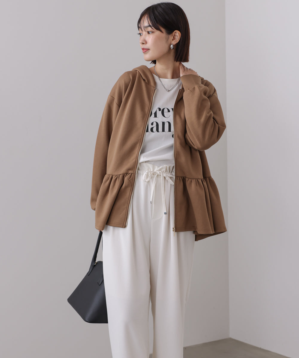 【WEB限定】ペプラムフレアパーカー