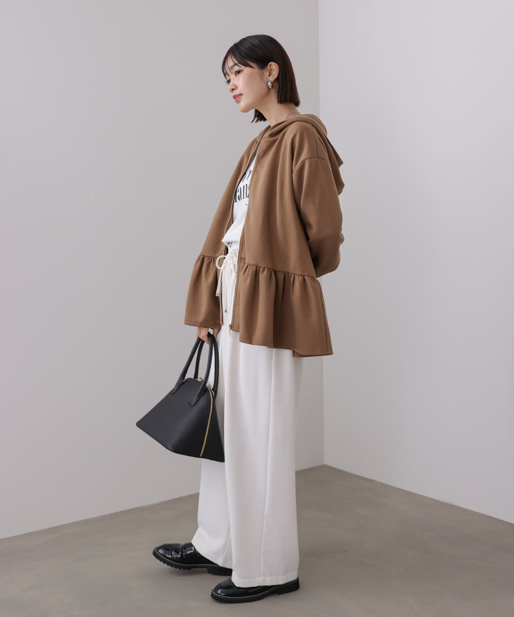 【WEB限定】ペプラムフレアパーカー