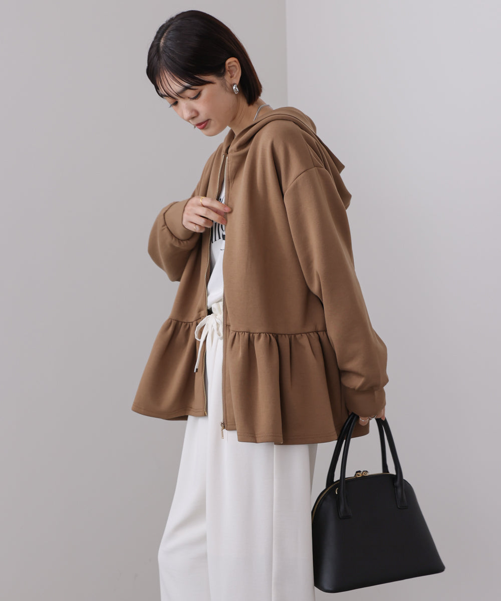 【WEB限定】ペプラムフレアパーカー