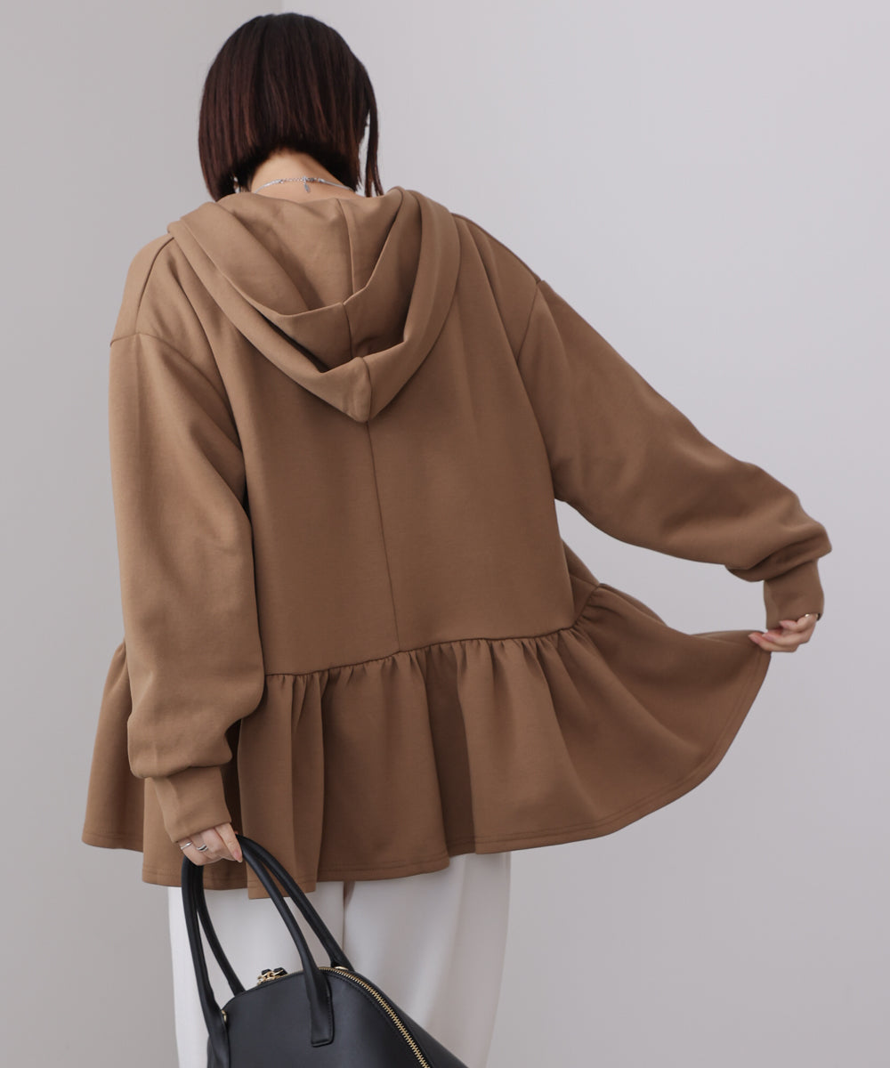 【WEB限定】ペプラムフレアパーカー