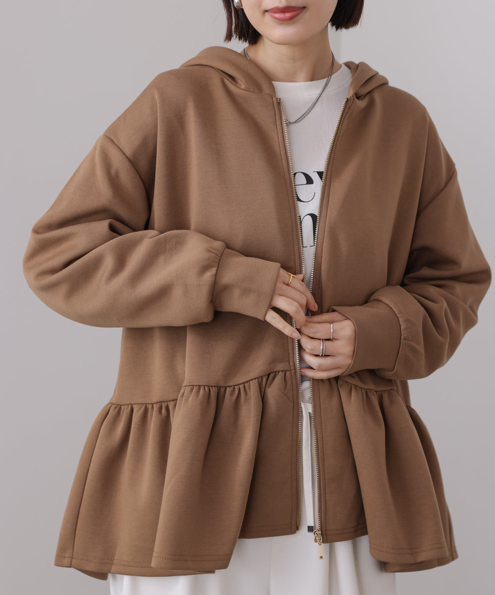 【WEB限定】ペプラムフレアパーカー