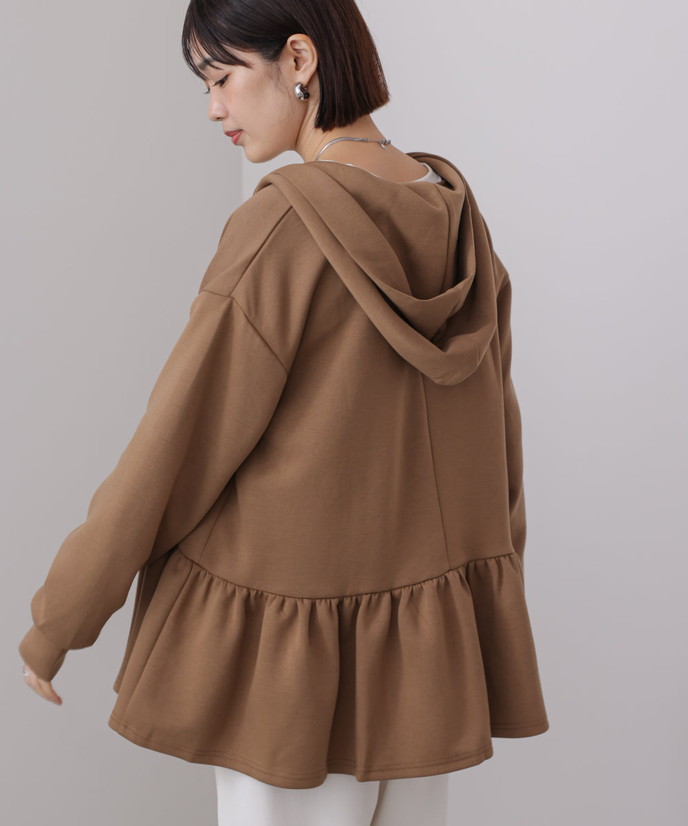 【WEB限定】ペプラムフレアパーカー