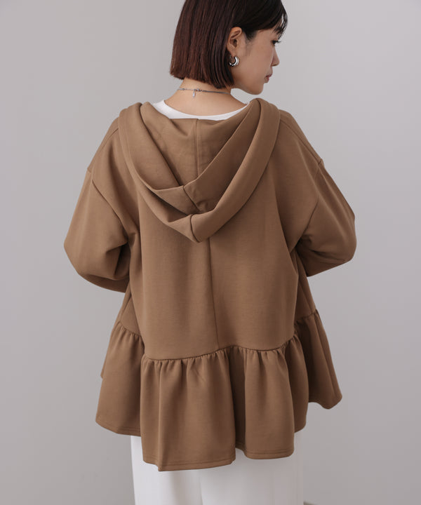 【WEB限定】ペプラムフレアパーカー