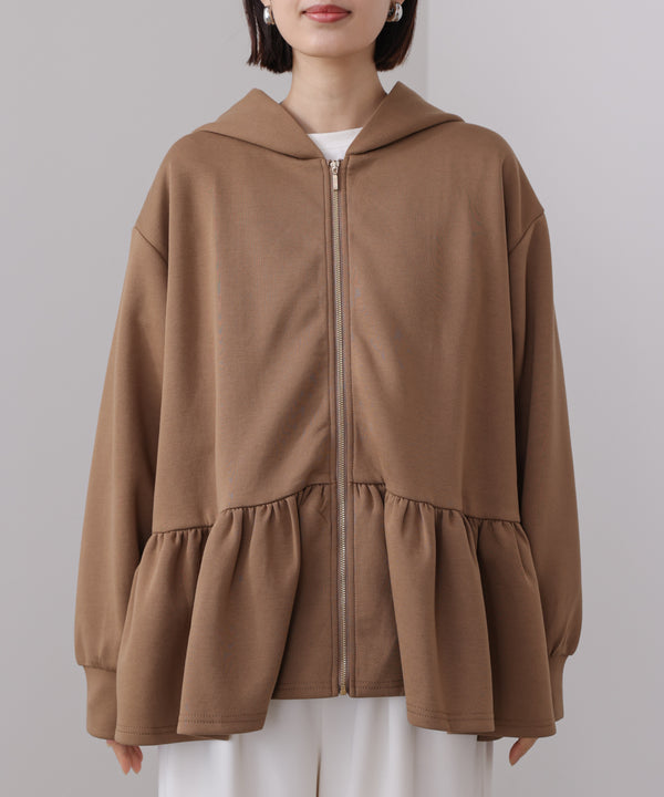 【WEB限定】ペプラムフレアパーカー