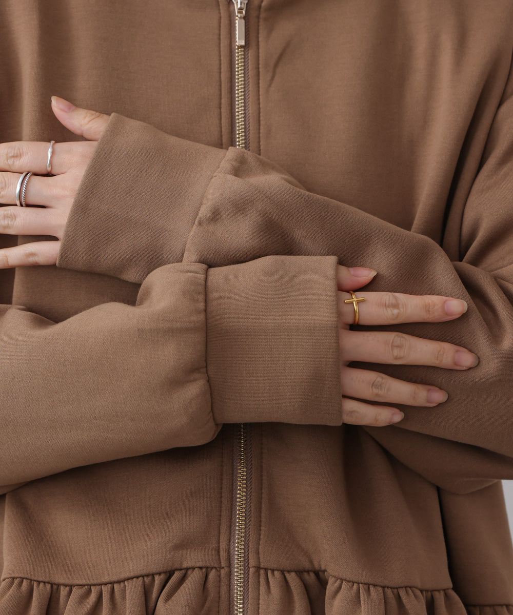 【WEB限定】ペプラムフレアパーカー