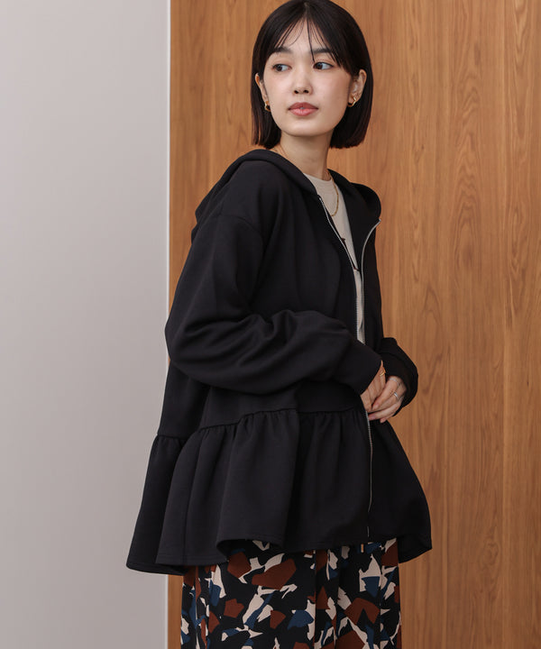 【WEB限定】ペプラムフレアパーカー