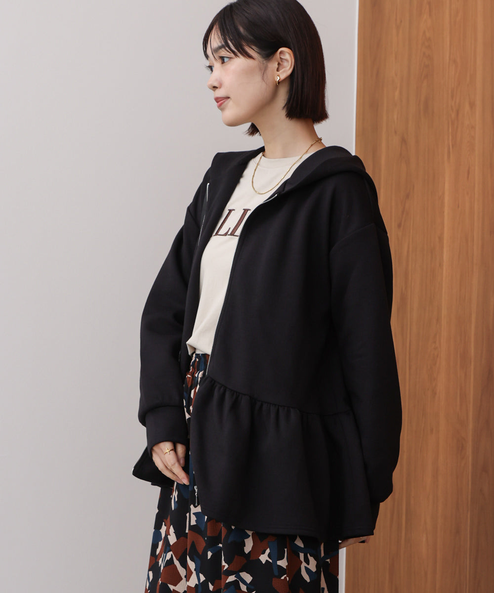 【WEB限定】ペプラムフレアパーカー