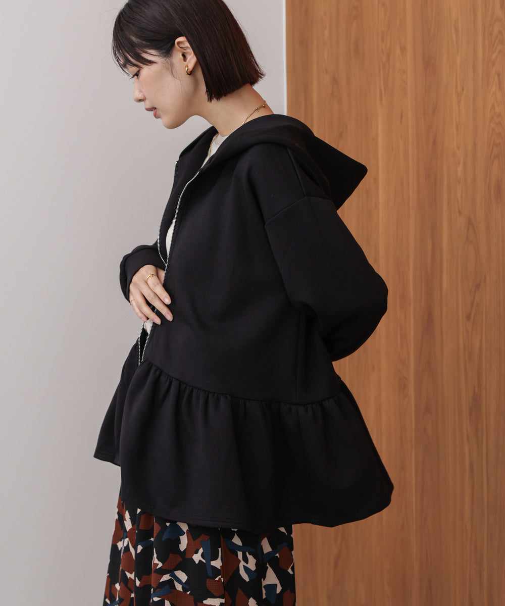 【WEB限定】ペプラムフレアパーカー