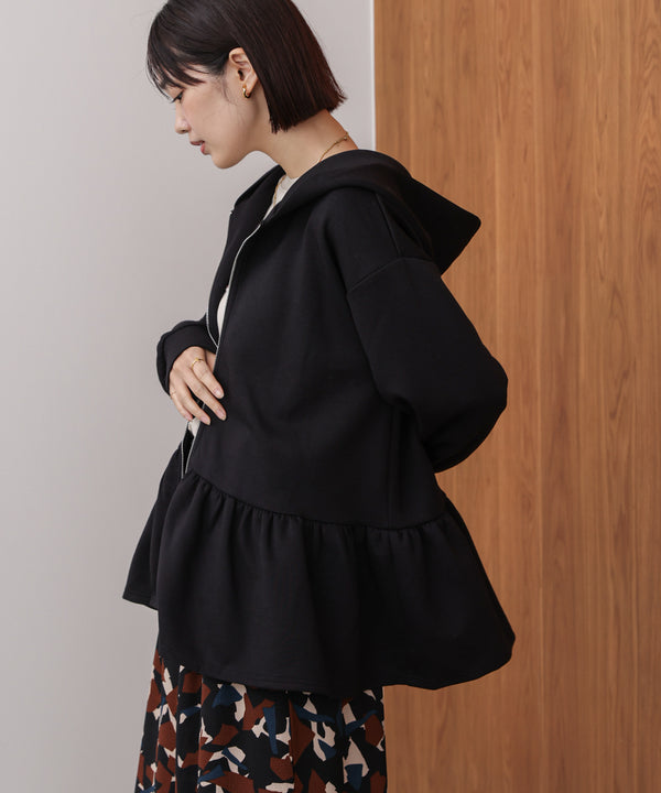 【WEB限定】ペプラムフレアパーカー