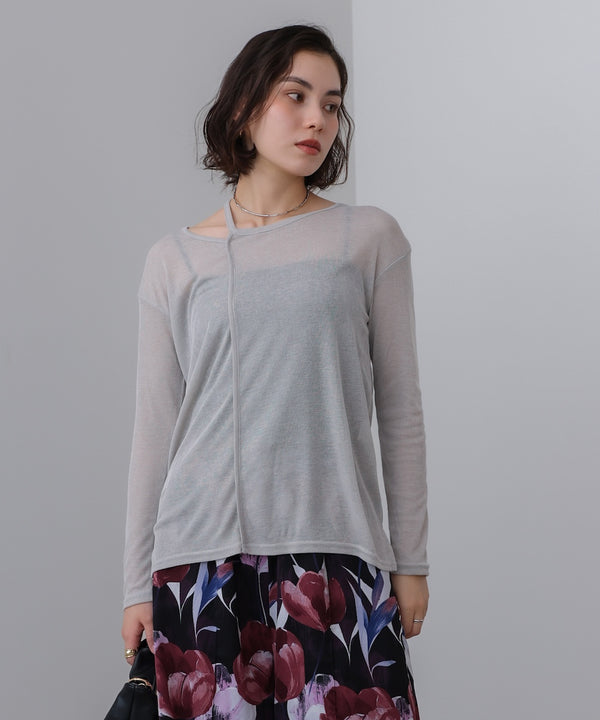 スラブシアーデザインプルオーバー