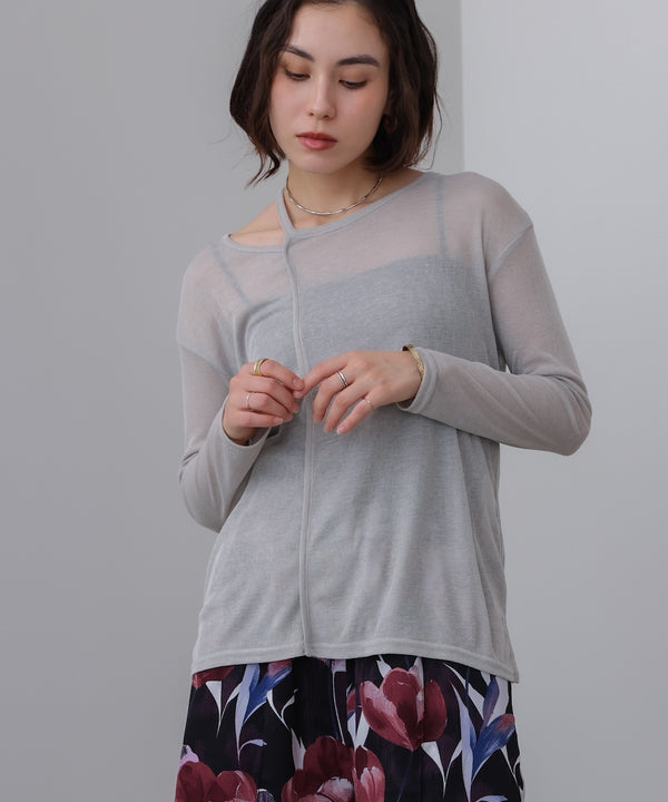 スラブシアーデザインプルオーバー