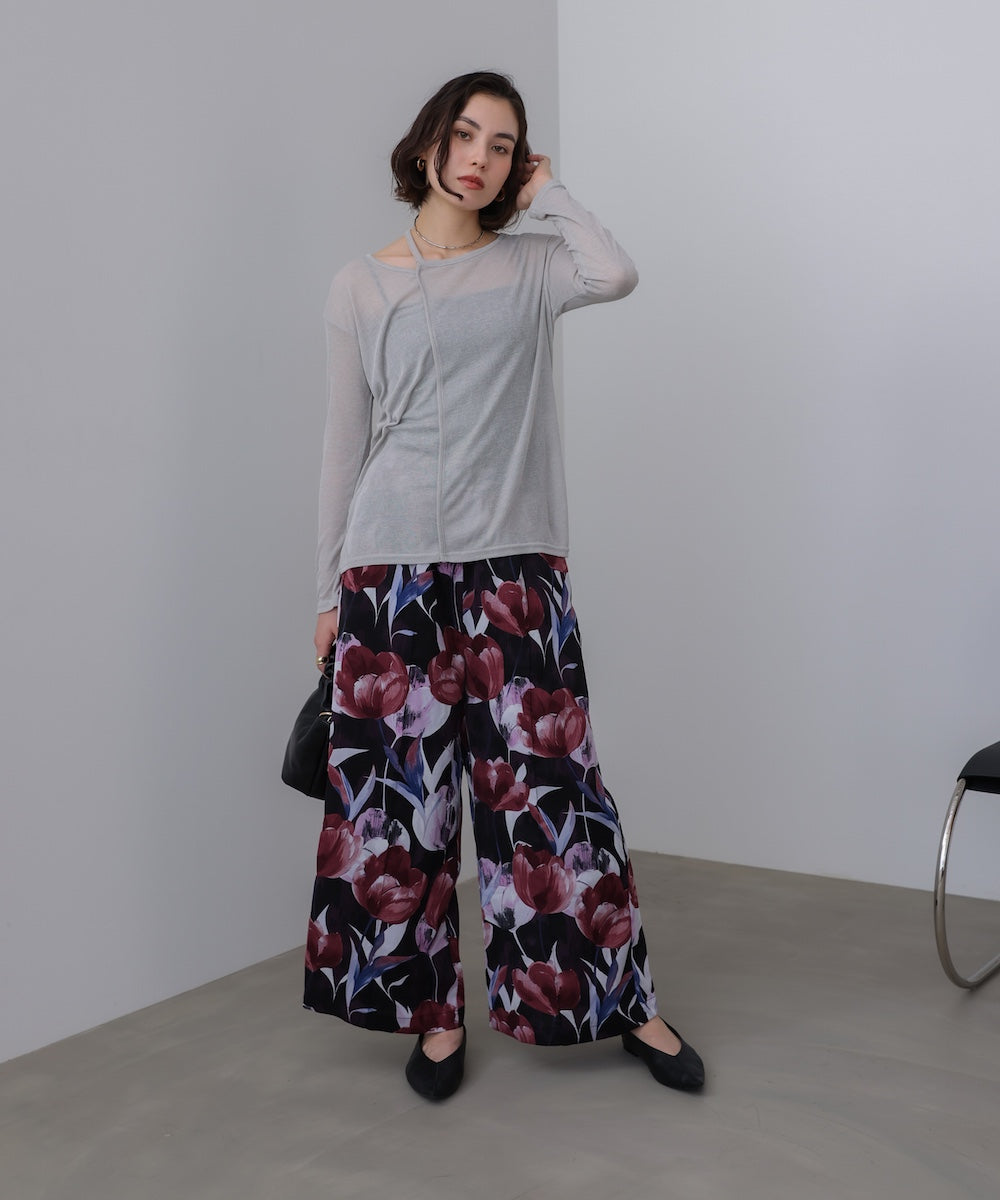 スラブシアーデザインプルオーバー