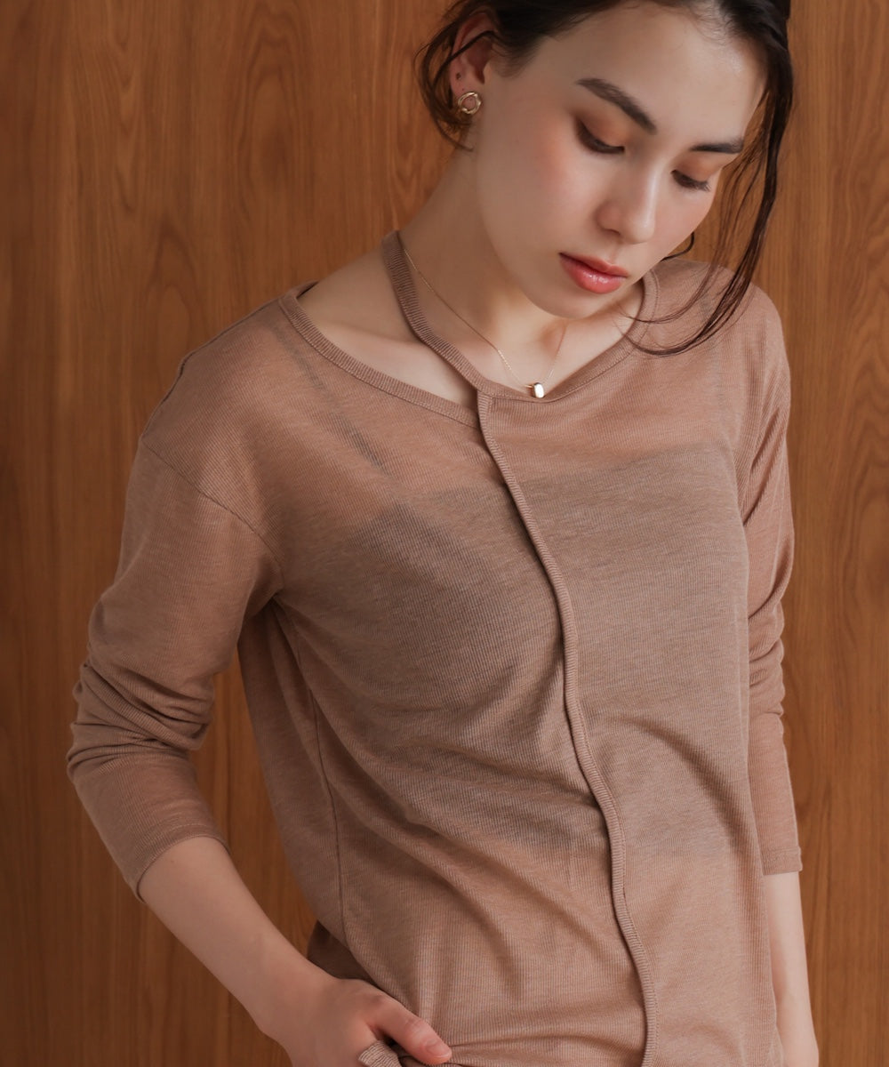 スラブシアーデザインプルオーバー