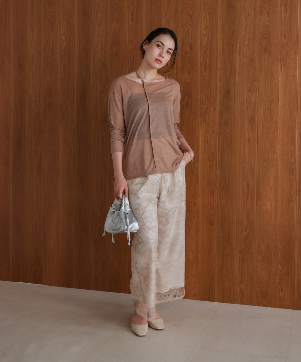 スラブシアーデザインプルオーバー