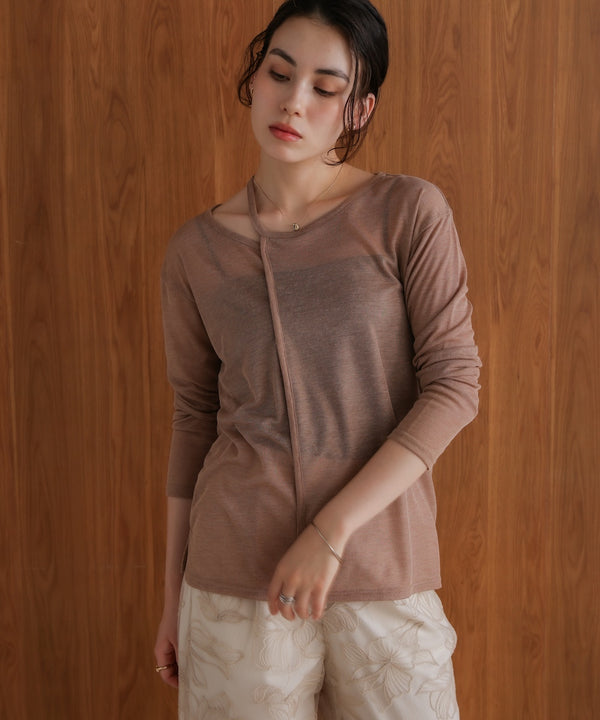 スラブシアーデザインプルオーバー