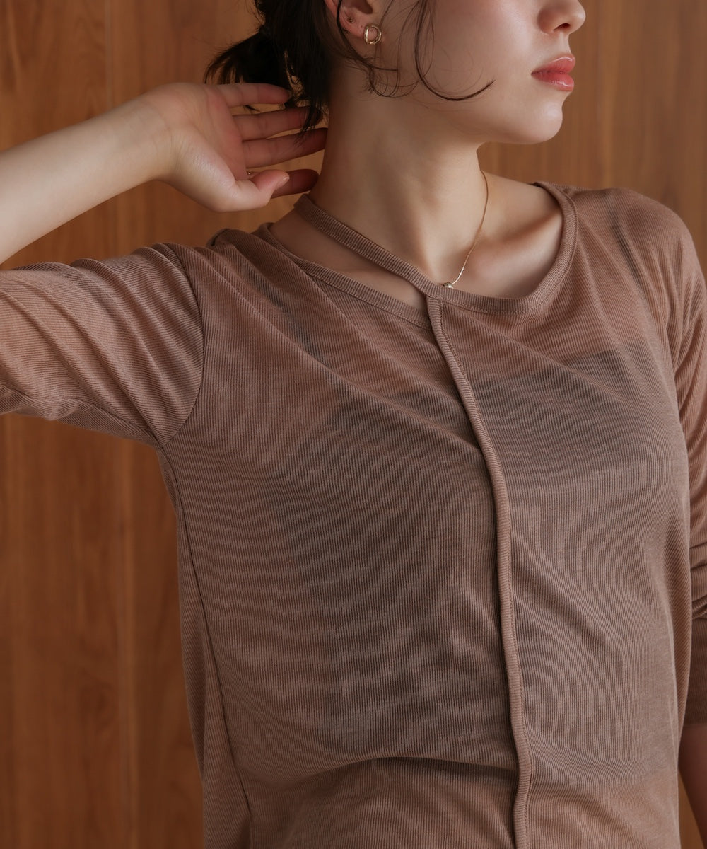 スラブシアーデザインプルオーバー