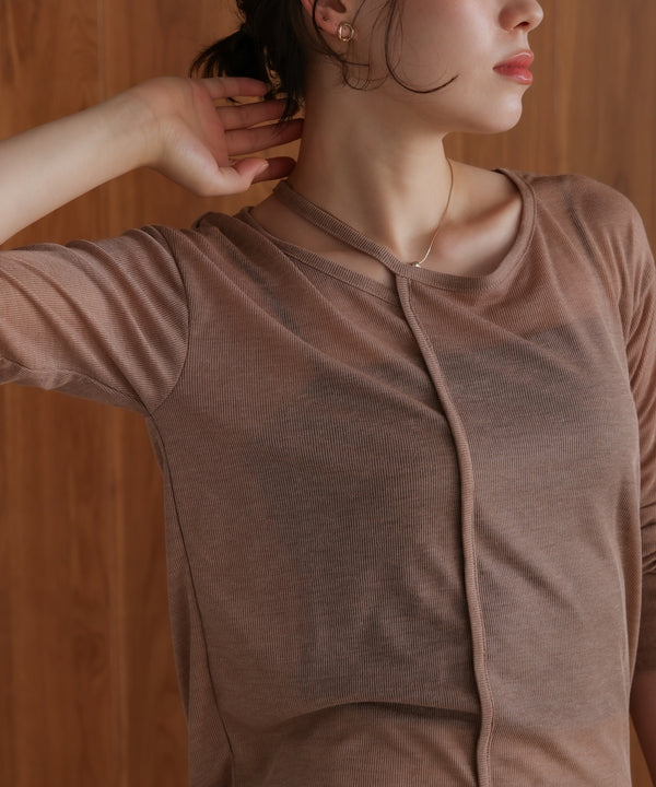 スラブシアーデザインプルオーバー