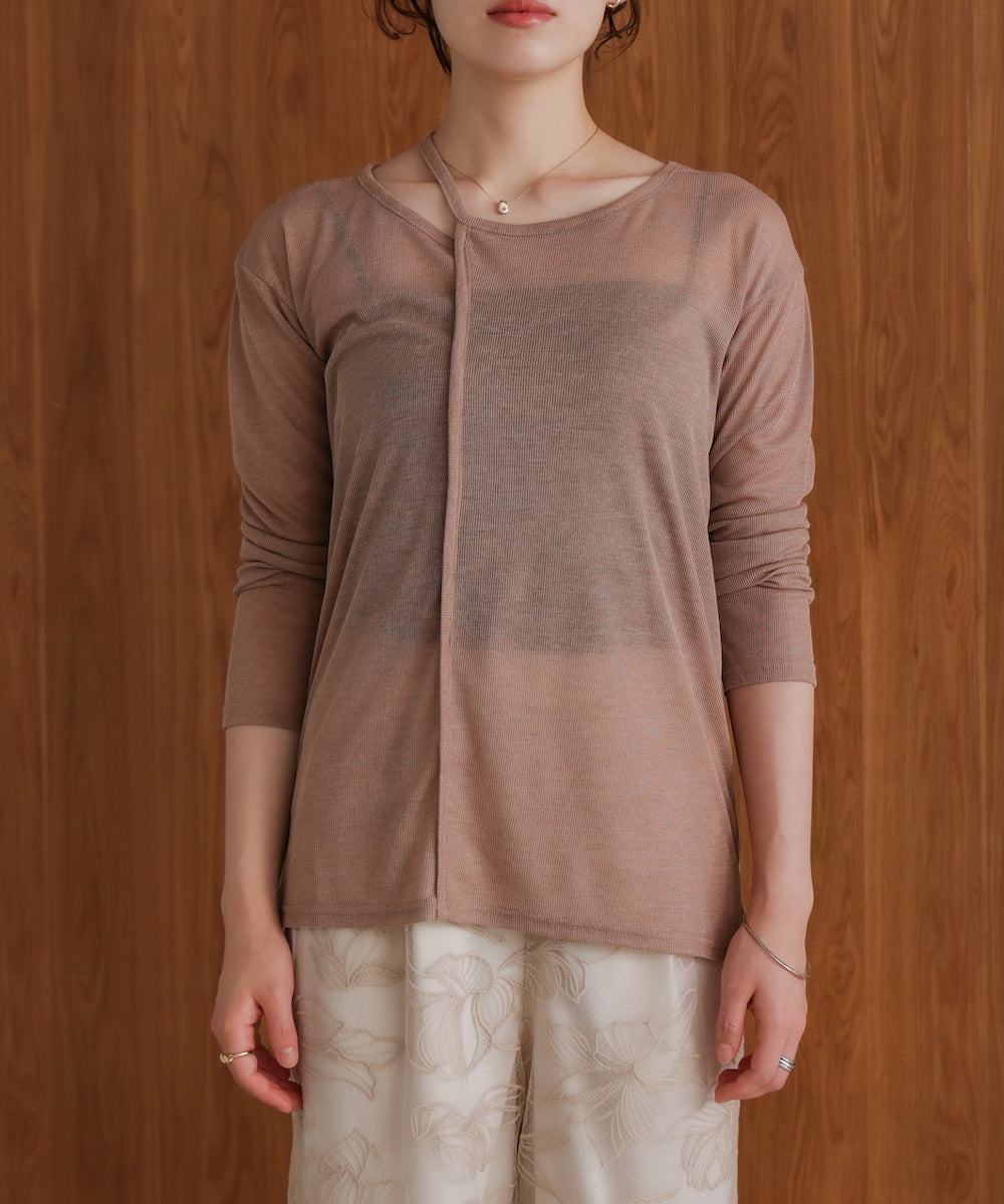 スラブシアーデザインプルオーバー