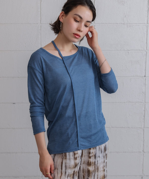 スラブシアーデザインプルオーバー