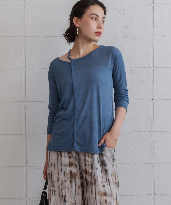 スラブシアーデザインプルオーバー