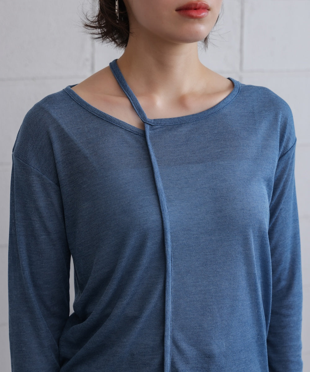 スラブシアーデザインプルオーバー