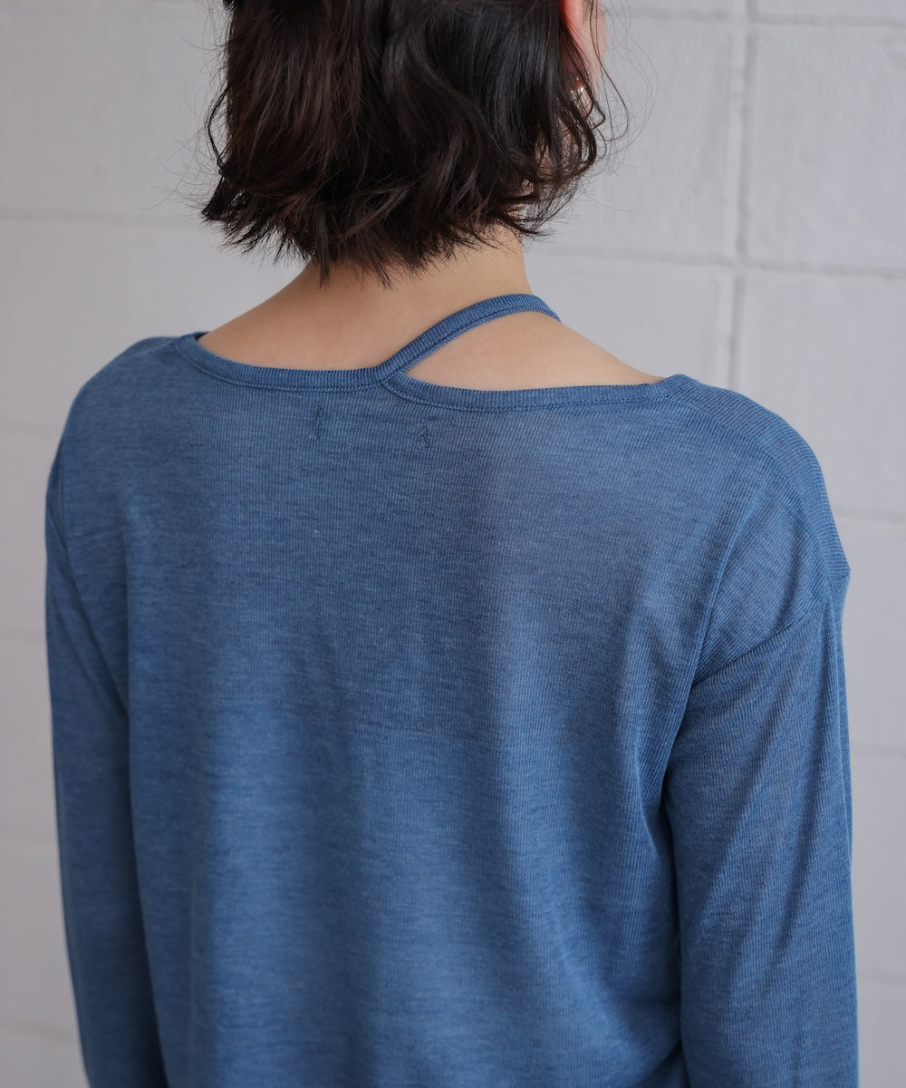 スラブシアーデザインプルオーバー