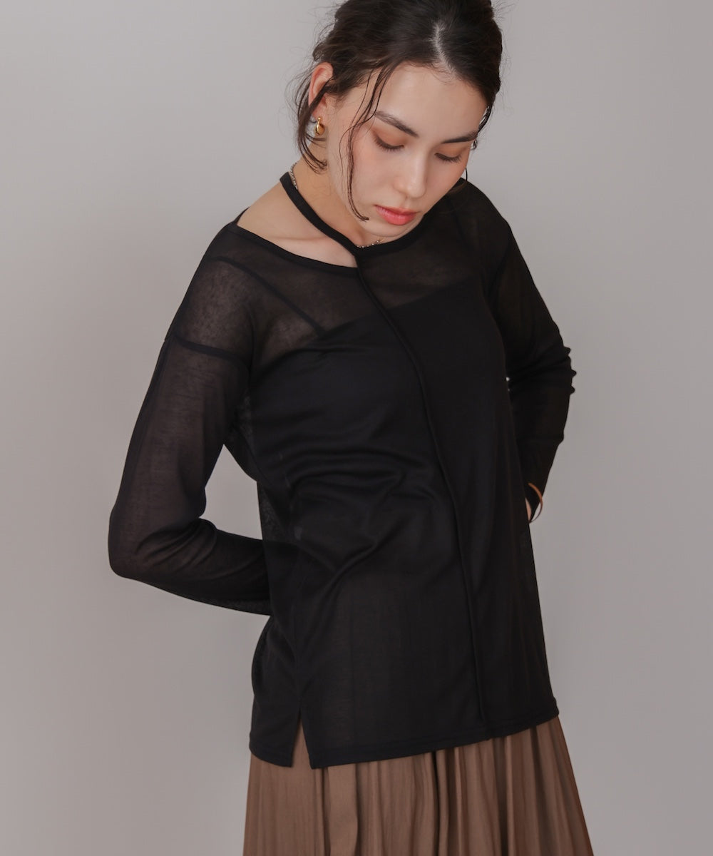 スラブシアーデザインプルオーバー