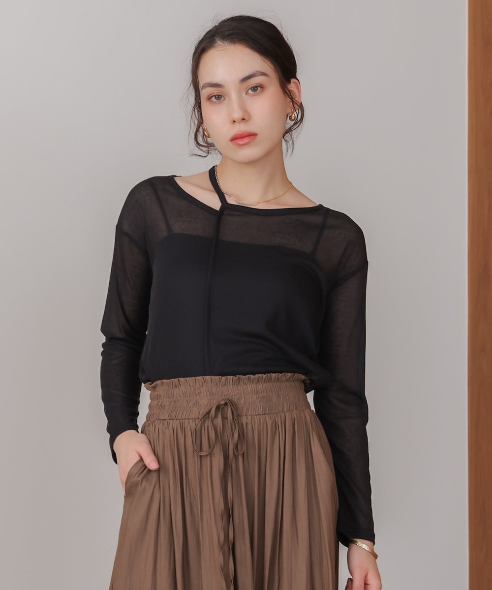 スラブシアーデザインプルオーバー