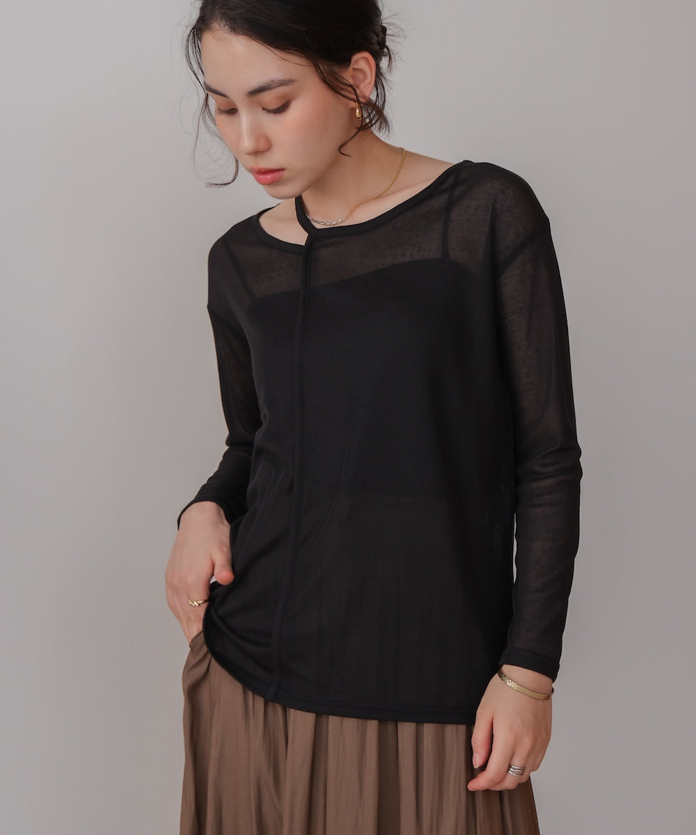 スラブシアーデザインプルオーバー