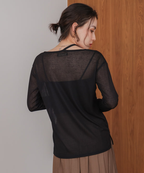 スラブシアーデザインプルオーバー