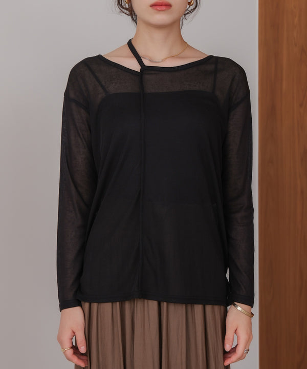 スラブシアーデザインプルオーバー