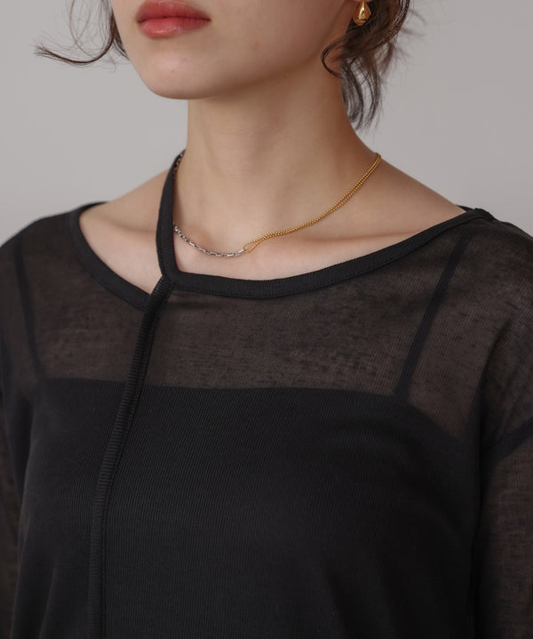 スラブシアーデザインプルオーバー