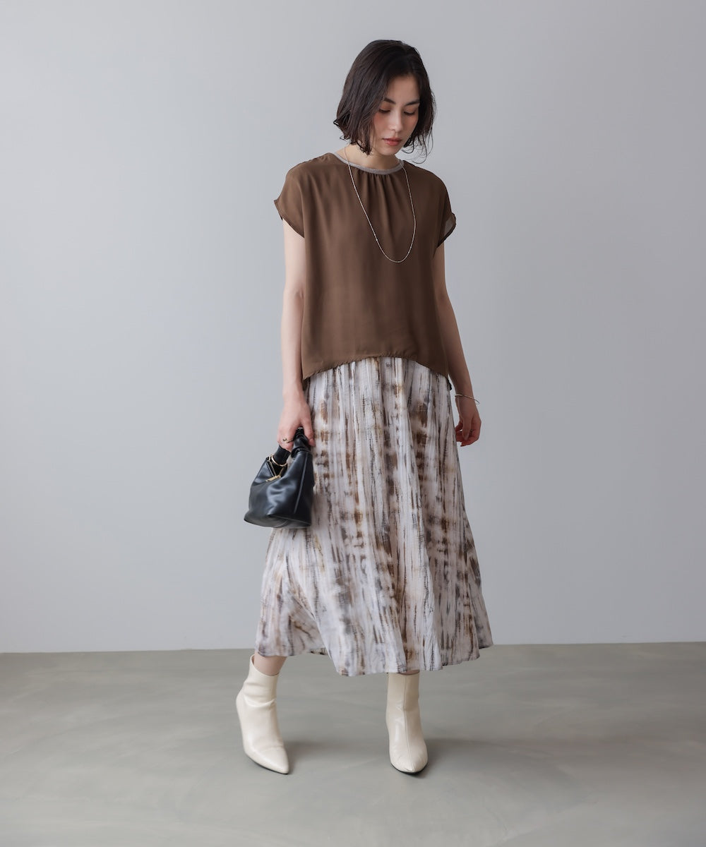 ドッキングニュアンスプリントワンピース