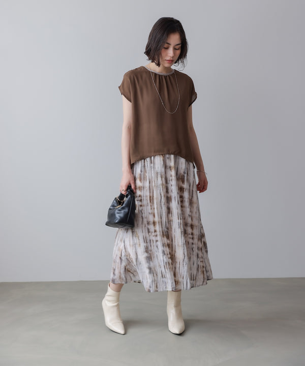 ドッキングニュアンスプリントワンピース