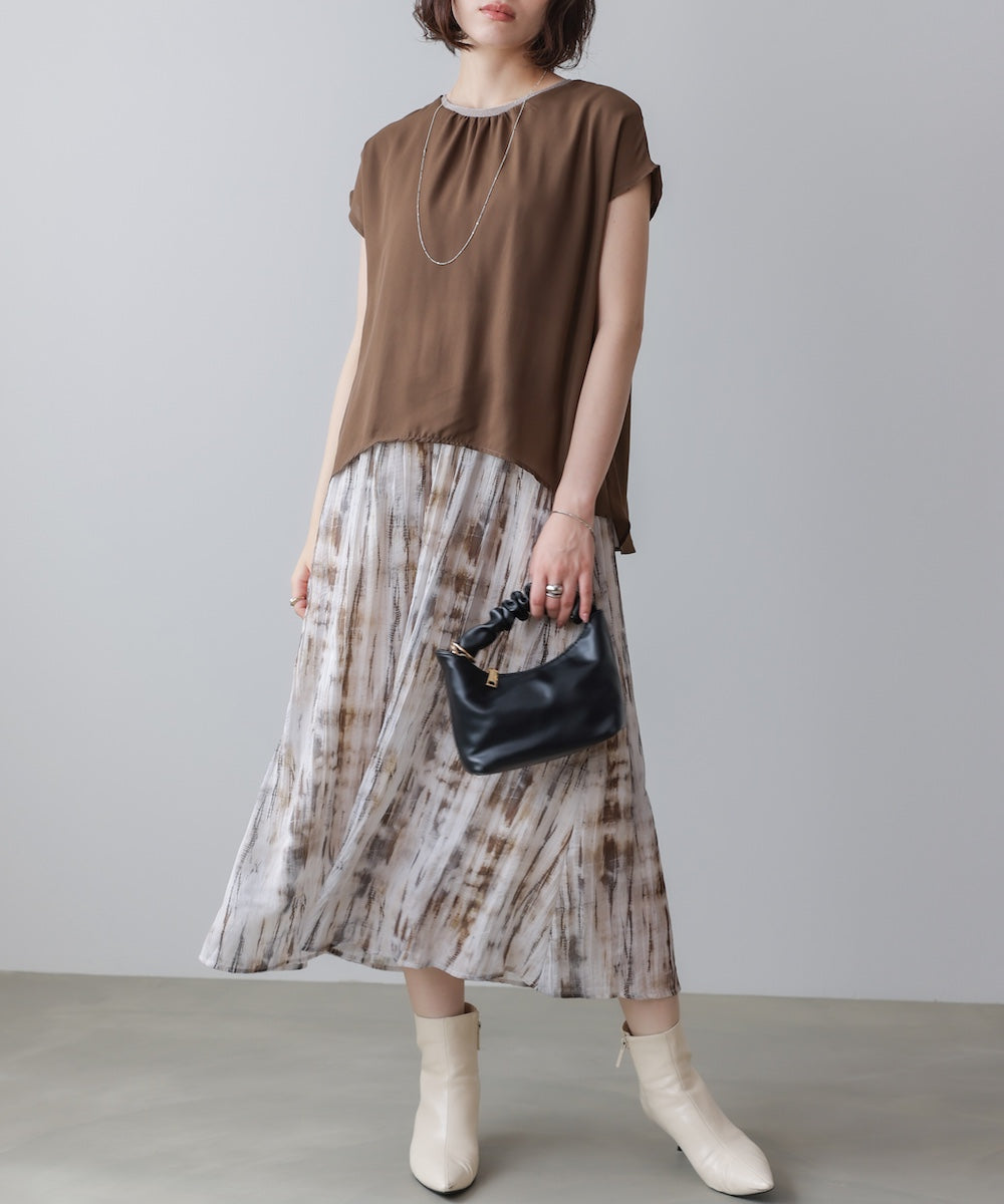 ドッキングニュアンスプリントワンピース