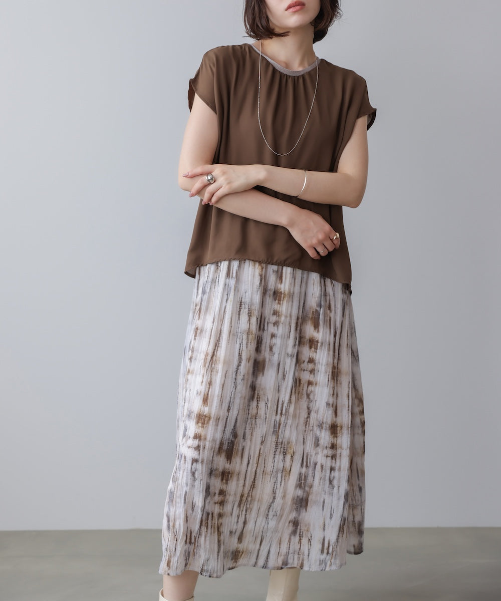 ドッキングニュアンスプリントワンピース