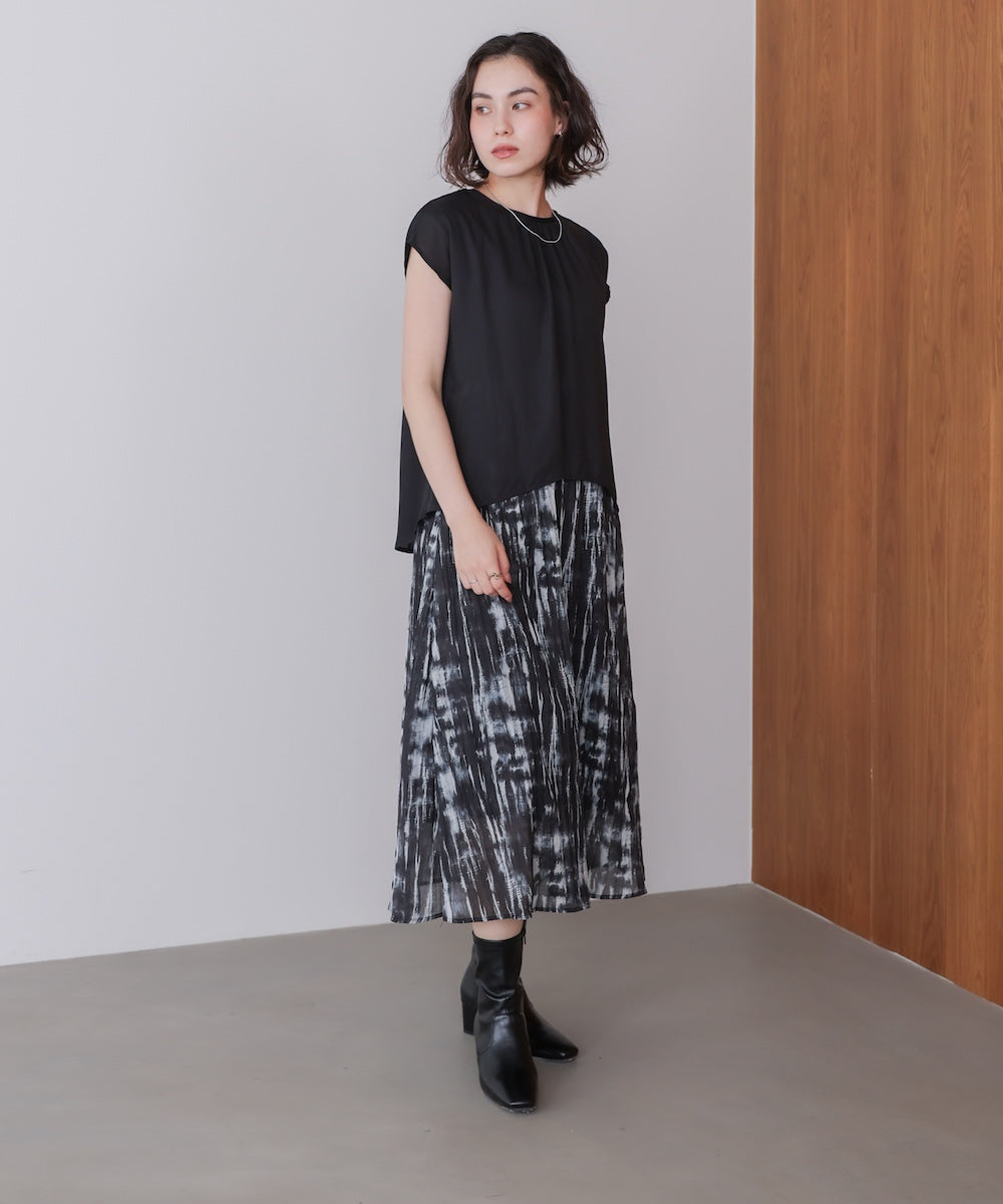 ドッキングニュアンスプリントワンピース