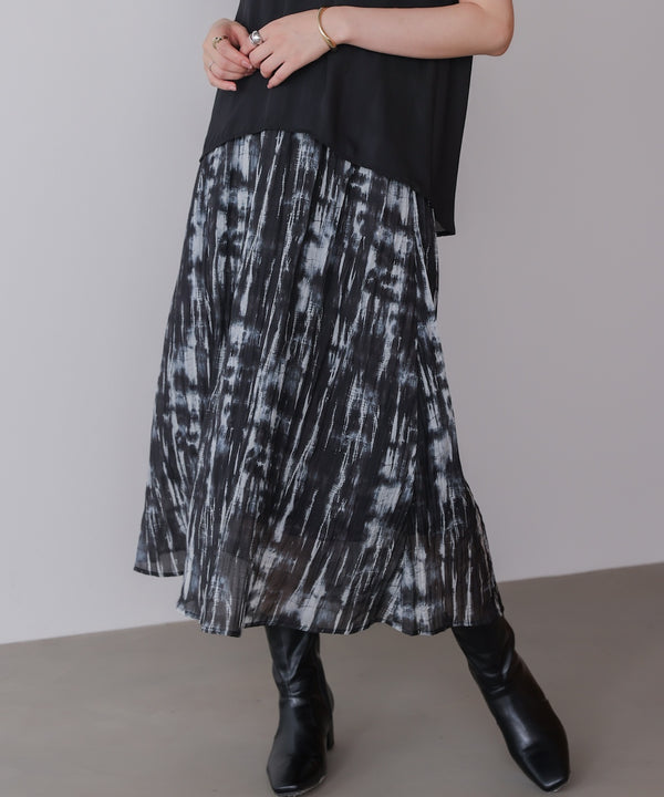 ドッキングニュアンスプリントワンピース