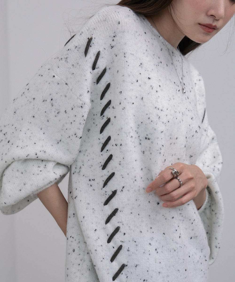 チョコッチップ編み上げトップス