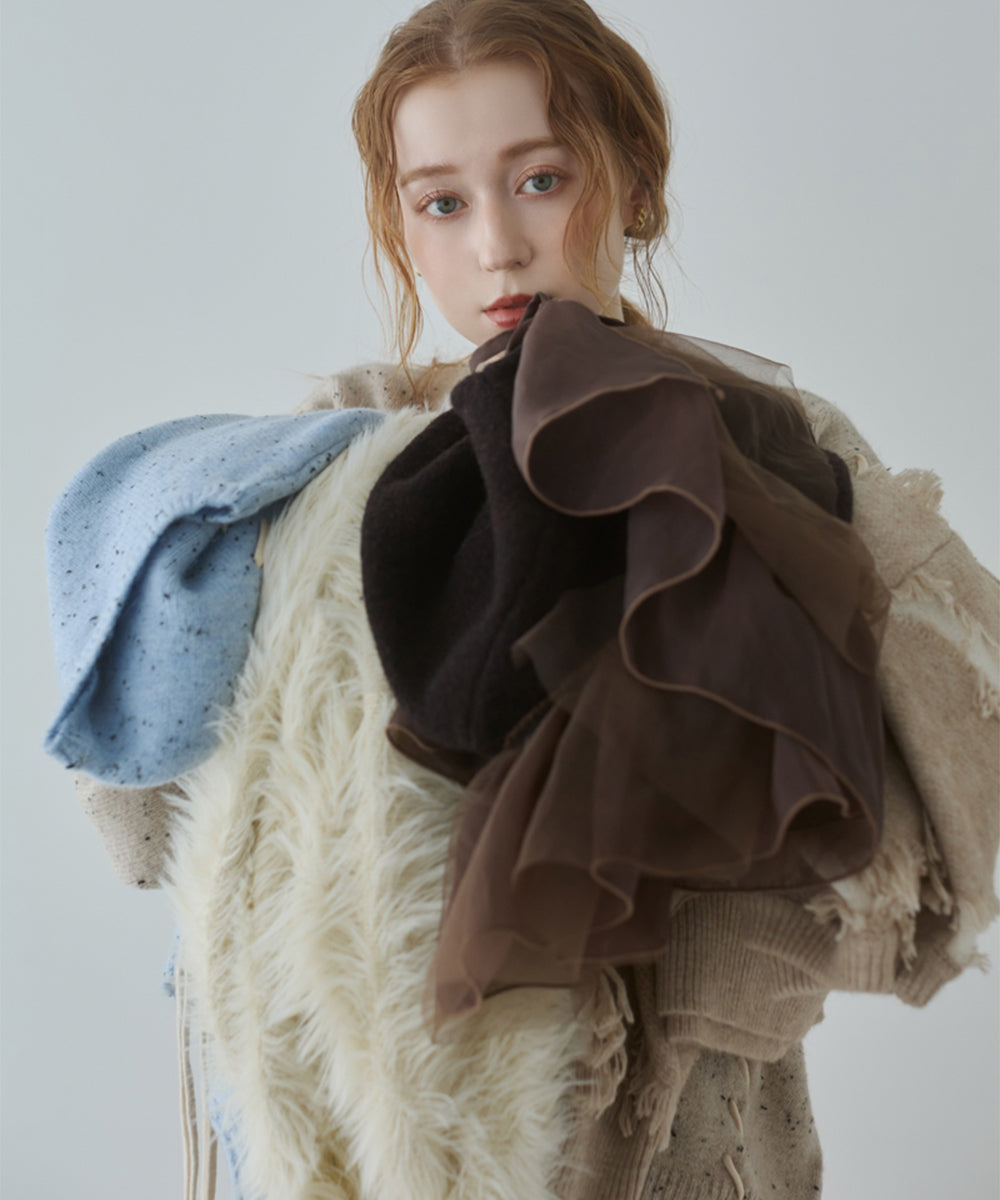 チョコッチップ編み上げトップス