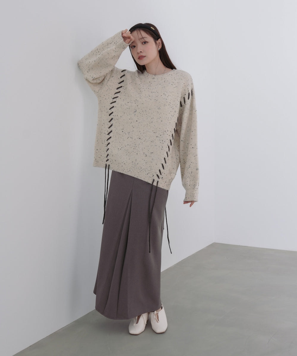 チョコッチップ編み上げトップス