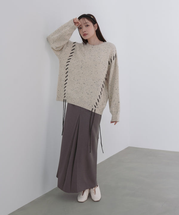 チョコッチップ編み上げトップス