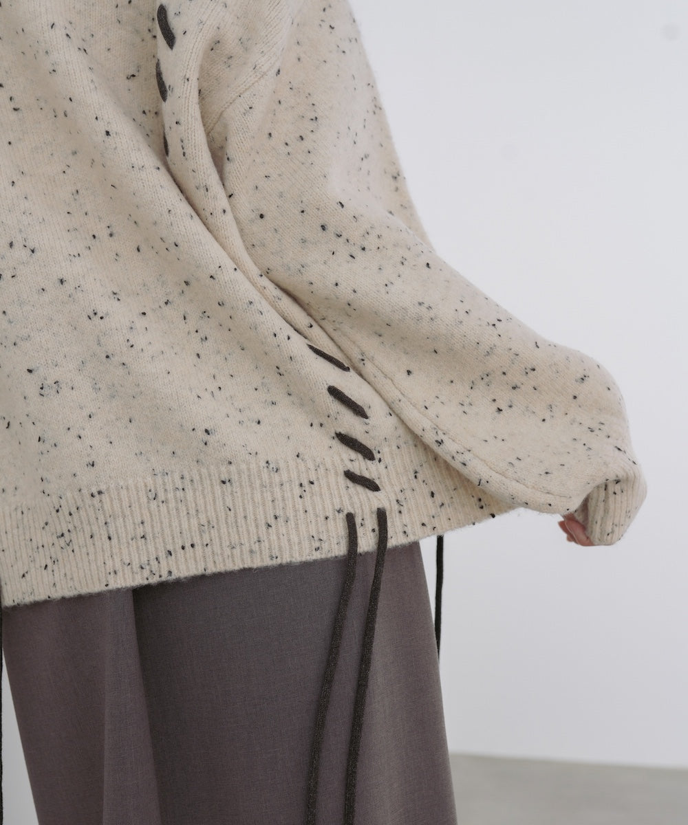 チョコッチップ編み上げトップス