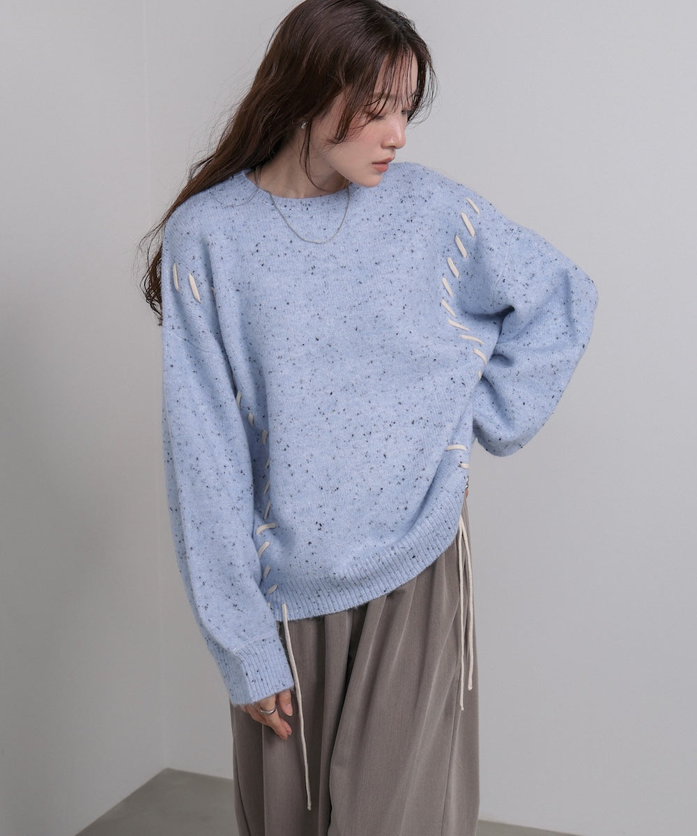 チョコッチップ編み上げトップス