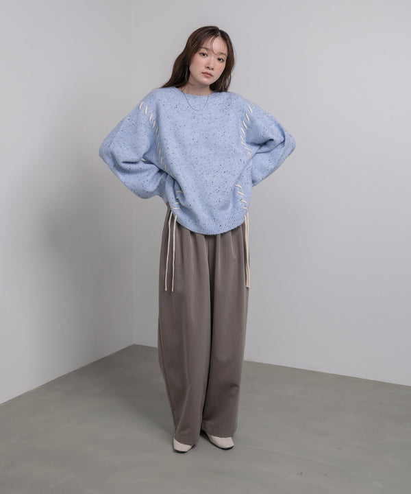 チョコッチップ編み上げトップス