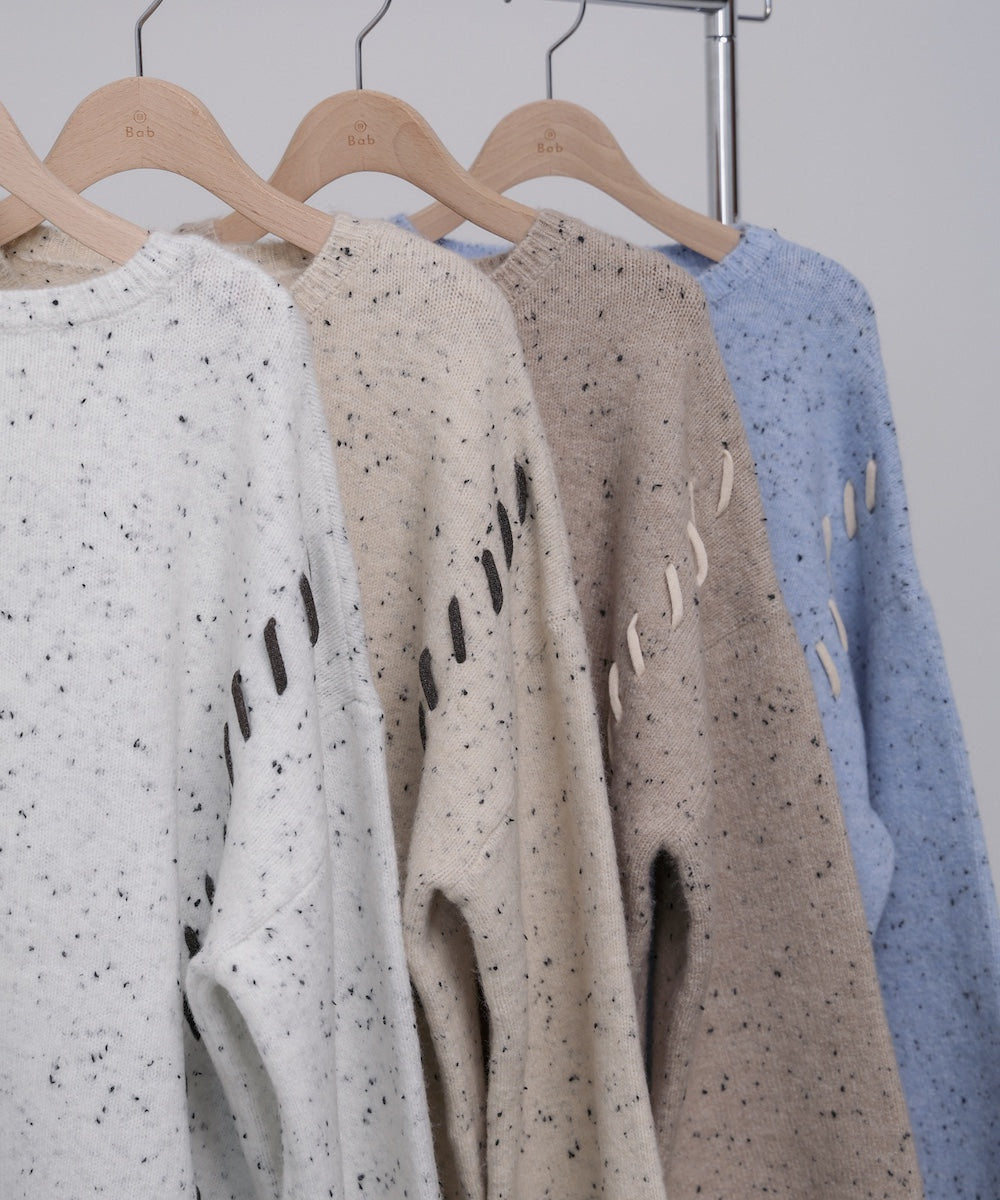 チョコッチップ編み上げトップス