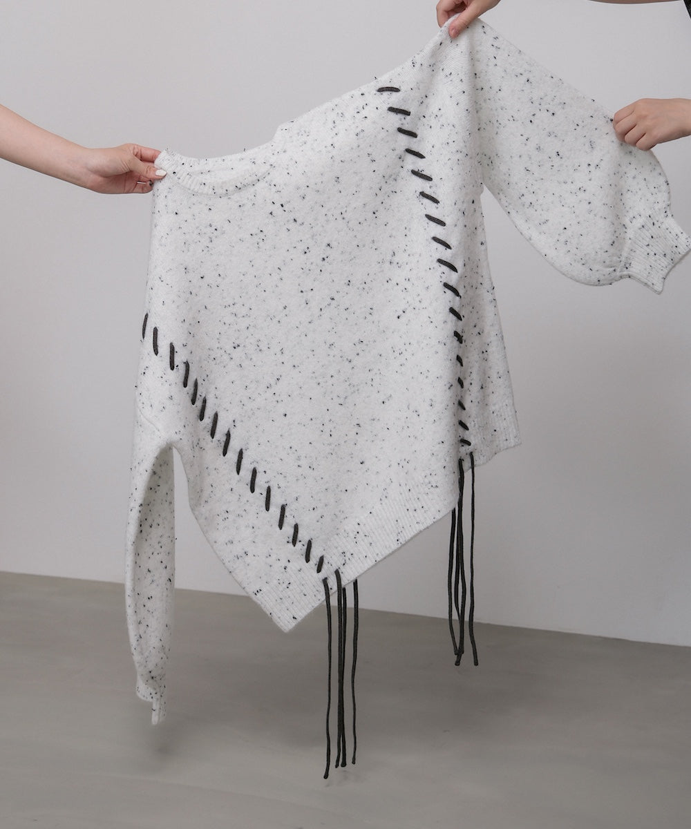 チョコッチップ編み上げトップス